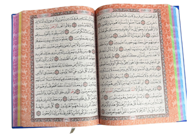 Multicolour Quran 21x14 - Green