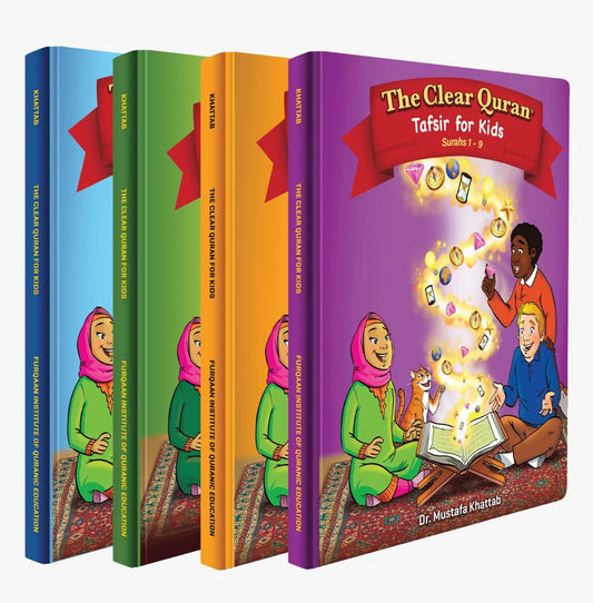 The Clear Quran® Tafsir For Kids - With Arabic Text | Hardcover, Book 1-4 Set