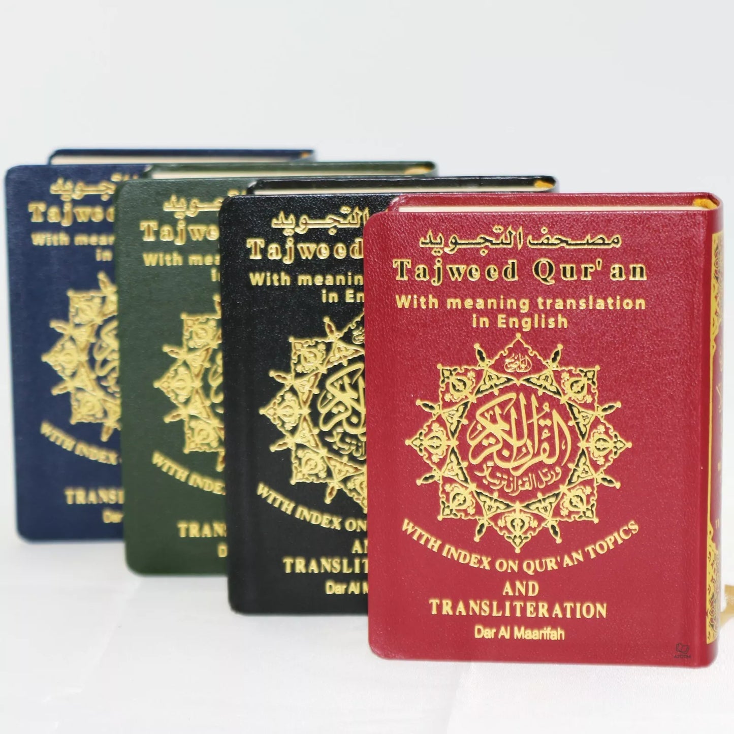 Tajweed Quran Translation and Transliteration ( 12.4cm x 9cm x 4cm ) Dar al Marifa (Uthmani)