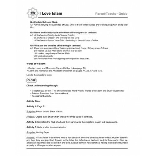 I Love Islam Level 5 Teacher/Parent Guide