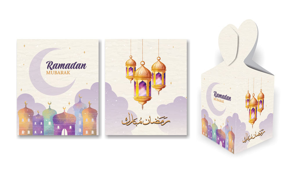 Ramadan Mubarak Gift Boxes (Assorted Colours)
