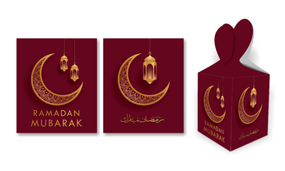 Ramadan Mubarak Gift Boxes (Assorted Colours)