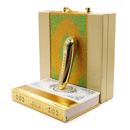 Quran Pen Large Luxury gold wooden casing HM-10