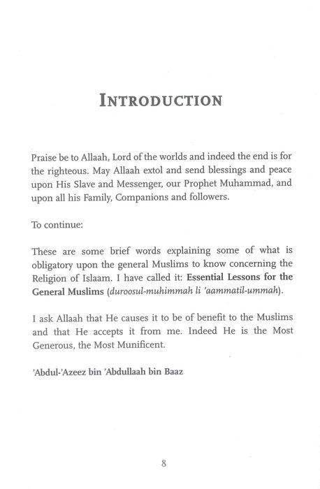 Important Lessons For The General Muslim