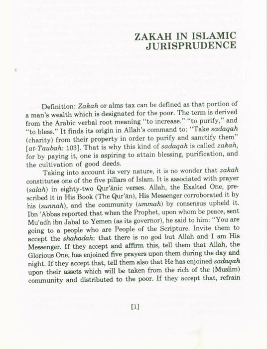 Fiqh Us Sunnah Volume 3 : Alms Tax and Fasting