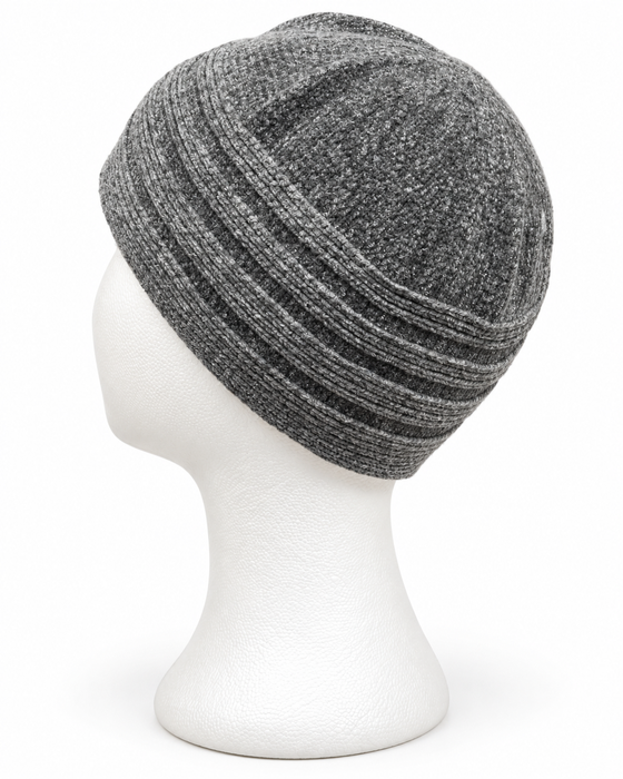 100% Wool Soft Knit Kufi Cap with Ribbed Band