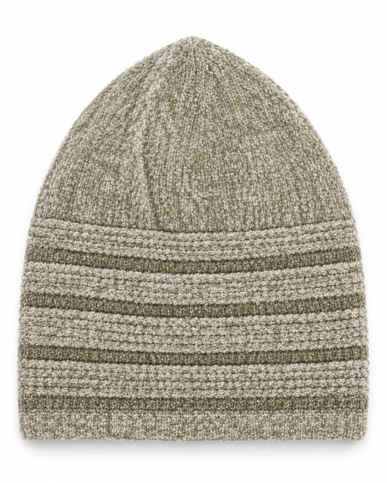 100% Wool Soft Knit Kufi Cap with Ribbed Band
