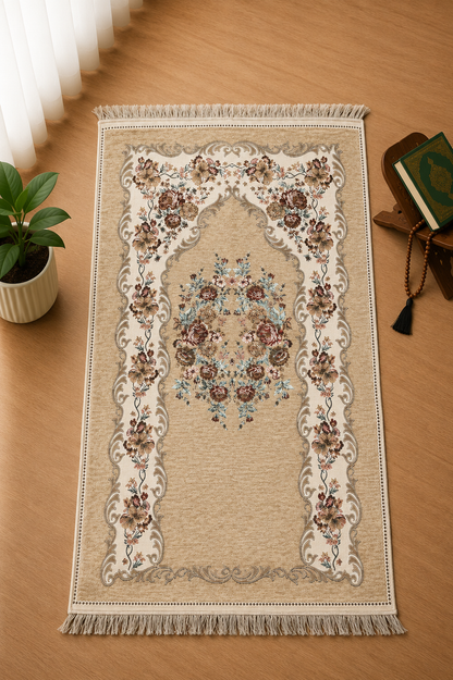 Premium Turkish Floral Prayer Mat