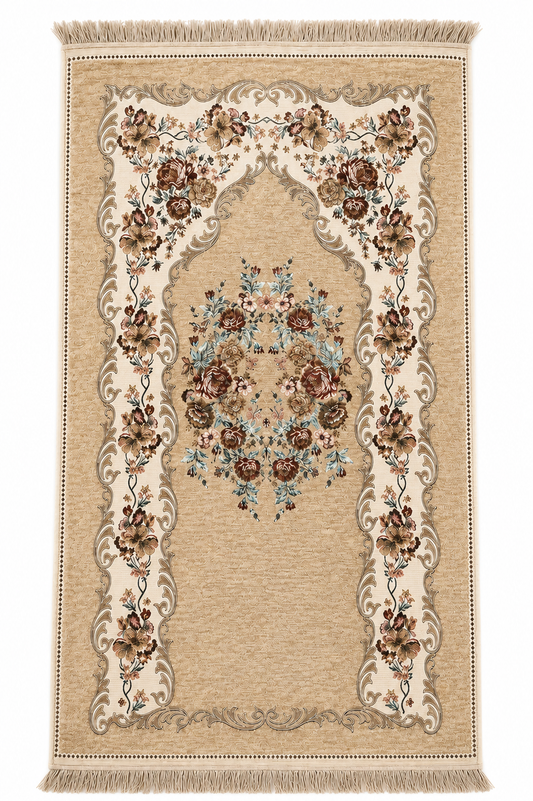 Premium Turkish Floral Prayer Mat