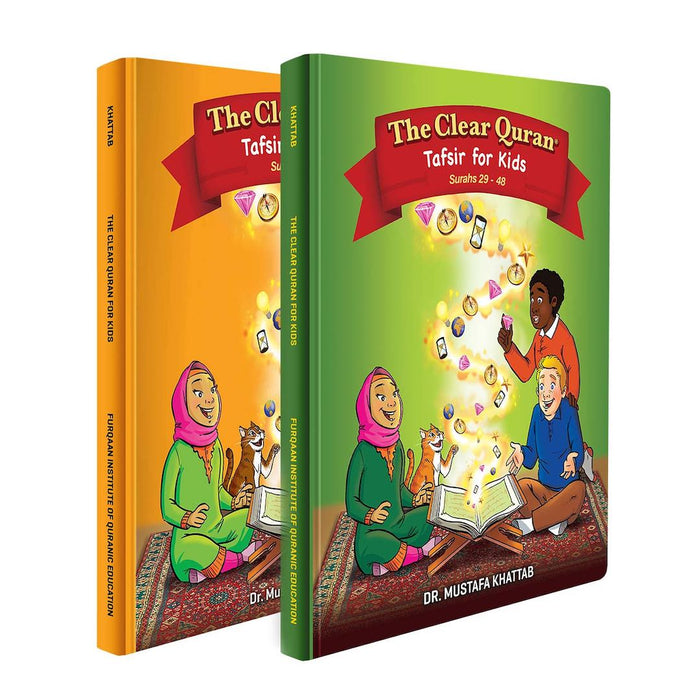 The Clear Quran® Tafsir For Kids - With Arabic Text | Hardcover, Books 2 & 3 Set