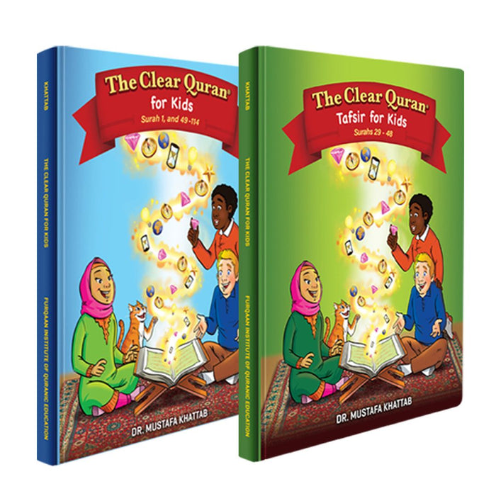 The Clear Quran® Tafsir For Kids - With Arabic Text | Hardcover, Books 1 & 2 Set