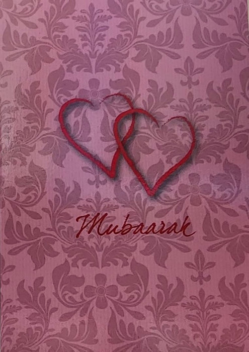 Mubarak Wedding Greeting Card - Hearts