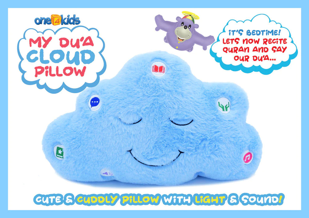 One4Kids My Du'a Cloud Pillow Blue