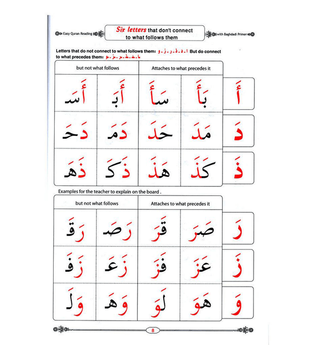 Easy Quran Reading with Baghdadi Primer (Arabic/English)