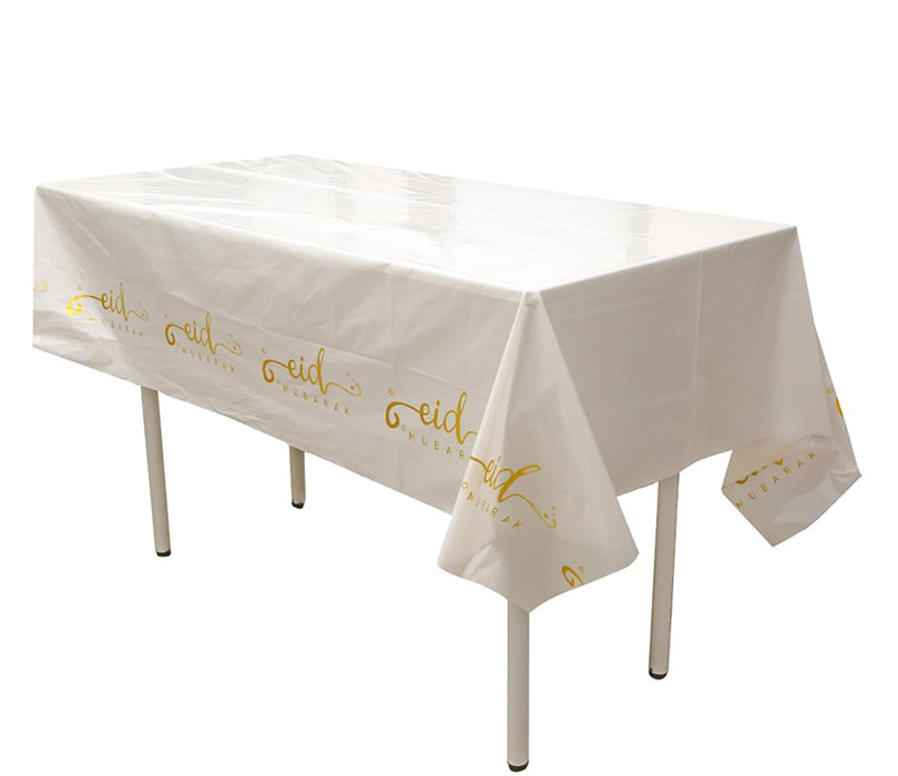 Eid Mubarak Disposable Tablecloth (130x220cm)