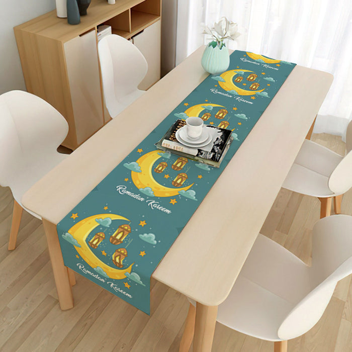 Ramadan Decoration Tablecloth Cotton Linen (33x180cm)