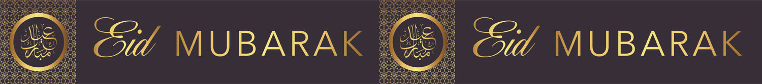 Eid Double Banner (Black/Gold)