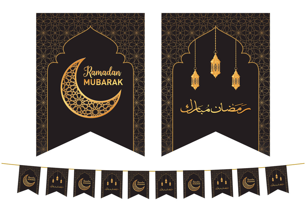 Ramadan Flags (Golden/Black)